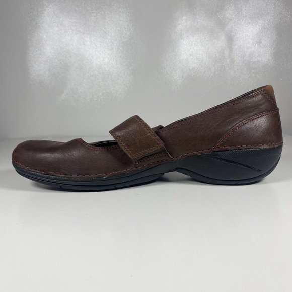 Merrell Women Shoes Mary Jane OrthoLite Strap Round Toe Leather Brown Sz 7.5 - Picture 6 of 16